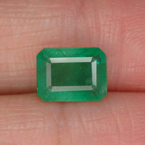 Esmeralda verde natural 1,50ct, corte esmeralda, SI-I1