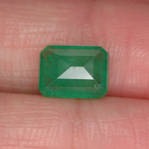 Esmeralda verde natural 1,50ct, corte esmeralda, SI-I1