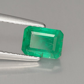 Esmeralda verde natural 1,48ct, corte esmeralda, I1