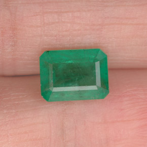 Esmeralda verde natural 1,63ct, corte esmeralda, I1