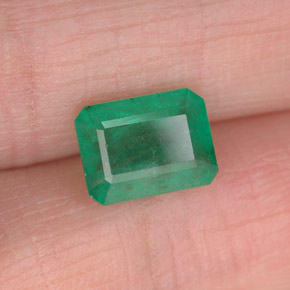Esmeralda verde natural 1,63ct, corte esmeralda, I1