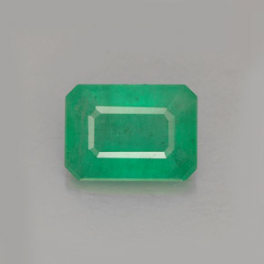 Esmeralda verde natural 1,28ct, corte esmeralda, I1