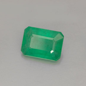 Esmeralda verde natural 1,28ct, corte esmeralda, I1