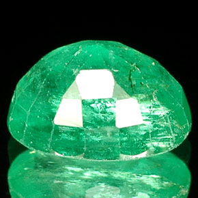 Esmeralda verde natural 1,47ct, corte oval, SI-I1