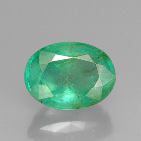 Esmeralda verde natural 1,23ct, corte oval, I1