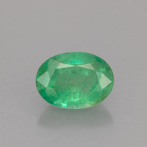 Esmeralda verde natural 1,17ct, corte oval, SI-I1