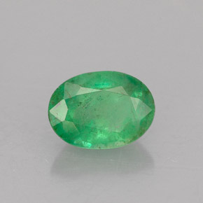 Esmeralda verde natural 1,17ct, corte oval, SI-I1