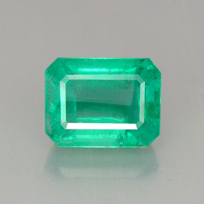 Esmeralda verde natural 1,68ct, corte esmeralda, I1