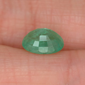 Esmeralda verde natural 1,17ct, corte oval, SI-I1