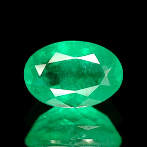 Esmeralda verde natural 0,51ct, corte oval, SI-I1