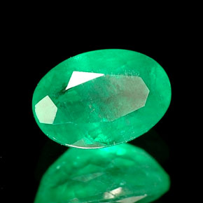 Esmeralda verde natural 0,51ct, corte oval, SI-I1