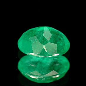 Esmeralda verde natural 0,51ct, corte oval, SI-I1
