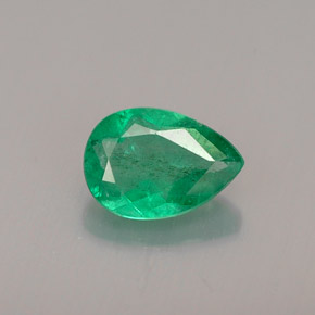 Esmeralda verde natural 0,48ct, formato de pêra, SI-I1
