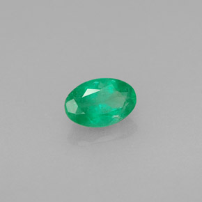 Esmeralda verde natural 0,46ct, corte oval, SI-I1
