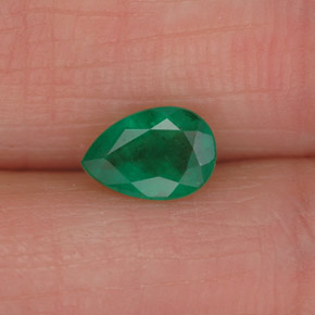 Esmeralda verde natural 0,51ct, formato de pêra, SI-I1