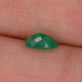 Esmeralda verde natural 0,36ct, formato de pêra, SI-I1