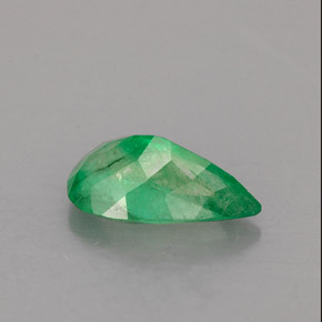 Esmeralda verde natural 1,25ct, formato de pêra, SI-I1