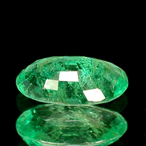 Esmeralda verde natural 0,32ct, corte oval, I1