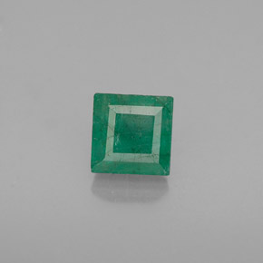Esmeralda verde natural 0,59ct, quadrado, I1