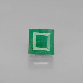 Esmeralda verde natural 0,71ct, quadrado, I1