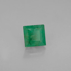 Esmeralda verde natural 0,71ct, quadrado, I1