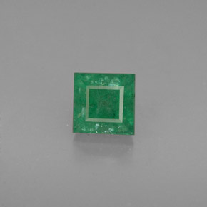 Esmeralda verde natural 0,77ct, quadrado, I1