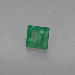 Esmeralda verde natural 0,77ct, quadrado, I1