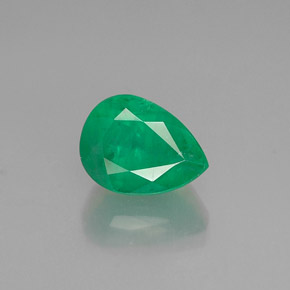 Esmeralda verde natural 1,00ct, formato de pêra, SI-I1