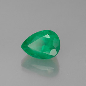 Esmeralda verde natural 1,00ct, formato de pêra, SI-I1