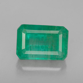 Esmeralda verde natural 1,93ct, corte esmeralda, I1