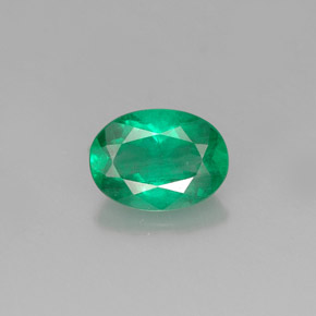 Esmeralda verde natural 0,83ct, corte oval, SI-I1