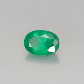 Esmeralda verde natural 0,77ct, corte oval, SI-I1
