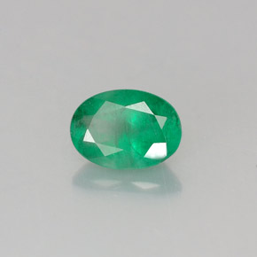 Esmeralda verde natural 0,72ct, corte oval, SI-I1