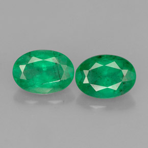 Pedras preciosas de esmeralda verde natural de  ct, corte oval, SI-I1