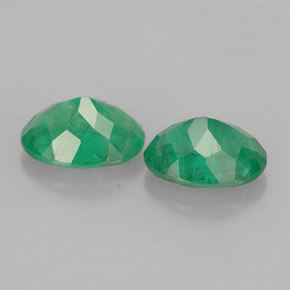 Pedras preciosas de esmeralda verde natural de  ct, corte oval, SI-I1