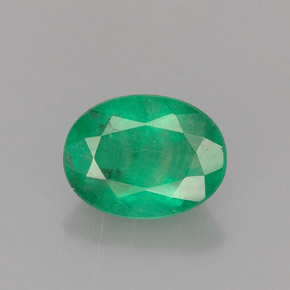 Esmeralda verde natural 0,95ct, corte oval, I1