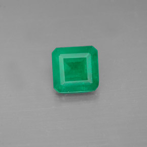 Esmeralda verde natural 0,63ct, corte esmeralda, I1
