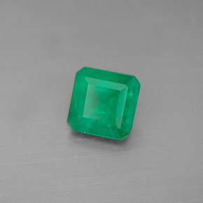 Esmeralda verde natural 0,63ct, corte esmeralda, I1