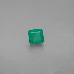 Esmeralda verde natural 0,48ct, corte esmeralda, I1