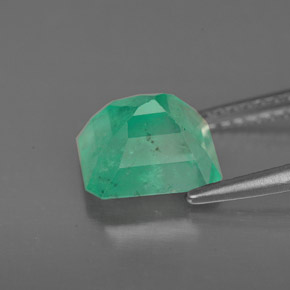 Esmeralda verde natural 2,09ct, corte esmeralda, I1