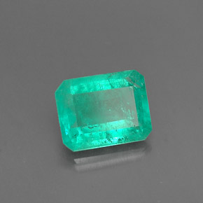 Esmeralda verde natural 1,11ct, corte esmeralda, I1