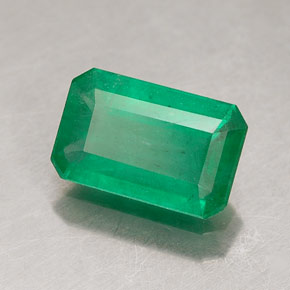 Esmeralda verde natural 0,98ct, corte esmeralda, SI-I1