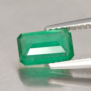 Esmeralda verde natural 0,98ct, corte esmeralda, SI-I1