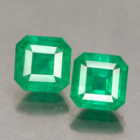 Pedras preciosas de esmeralda verde natural de  ct, corte esmeralda, SI-I1
