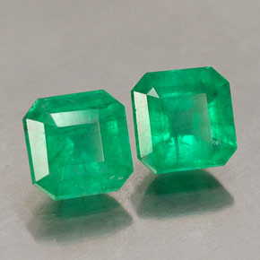 Pedras preciosas de esmeralda verde natural de  ct, corte esmeralda, SI-I1
