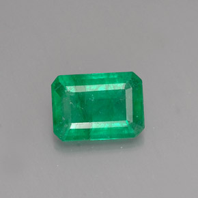 Esmeralda verde natural 0,84ct, corte esmeralda, I1