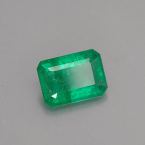 Esmeralda verde natural 0,84ct, corte esmeralda, I1
