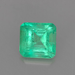 Esmeralda verde natural 1,26ct, corte esmeralda, SI-I1