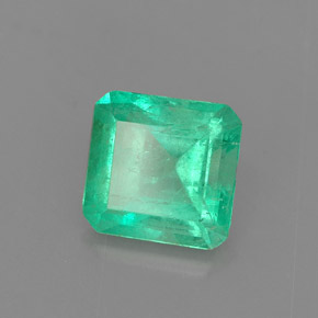 Esmeralda verde natural 1,26ct, corte esmeralda, SI-I1
