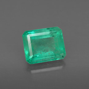 Esmeralda verde natural 1,93ct, corte esmeralda, I1